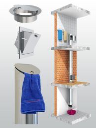 Wäscheabwurfschacht Edelstahl 285